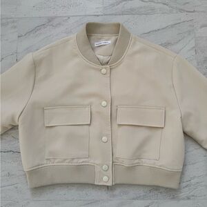 Women's Cream Bomber Jacket